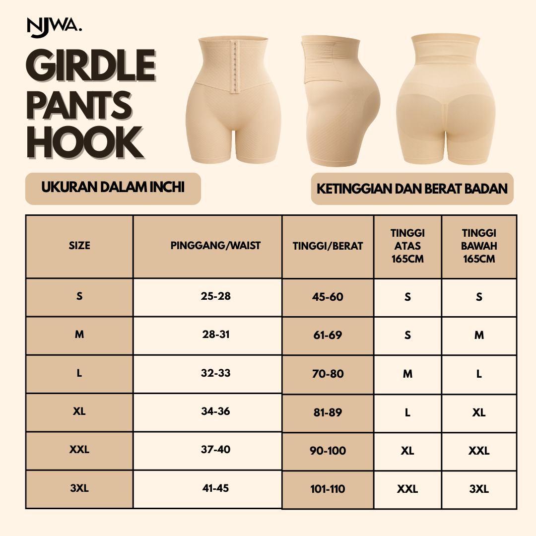 NJWA Girdle Pants with Hook