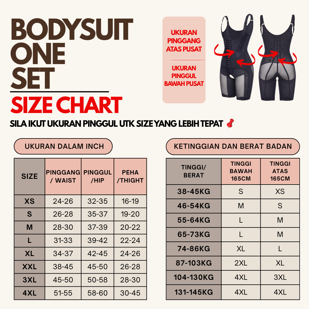 NJWA Shaped Wear Bodysuit One Set